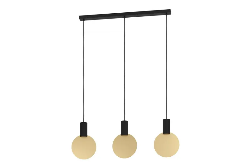 Riippuvalaisin Eglo Sarona 3 lamppua, Musta/Kulta