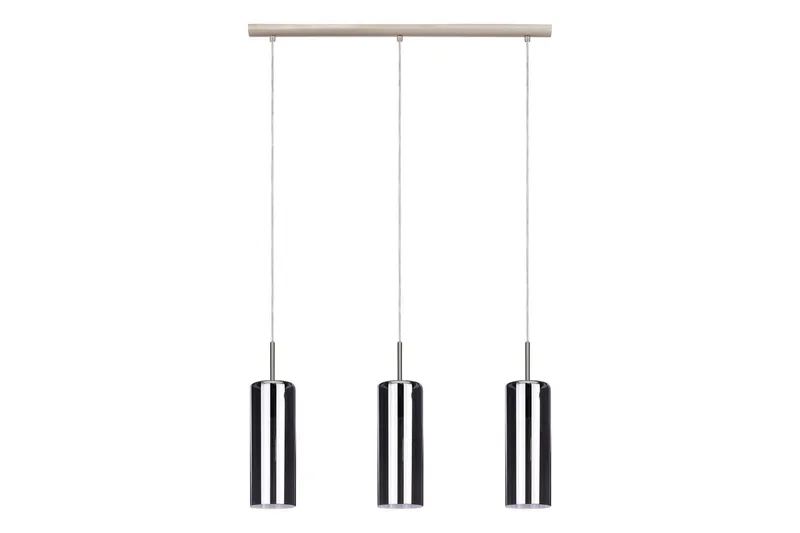 Riippuvalaisin Eglo Selvino 3 Lamppua Nickel-Matt Musta-Läpinäkyvä, Musta