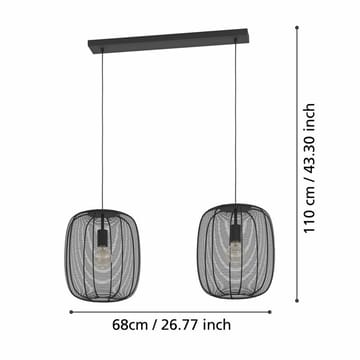 Riippuvalaisin Rinroe 2 lampulla - 90 cm - Valaistus - Sisävalaistus & lamput - Ikkunavalaisimet - Ikkunavalaisin riippuva