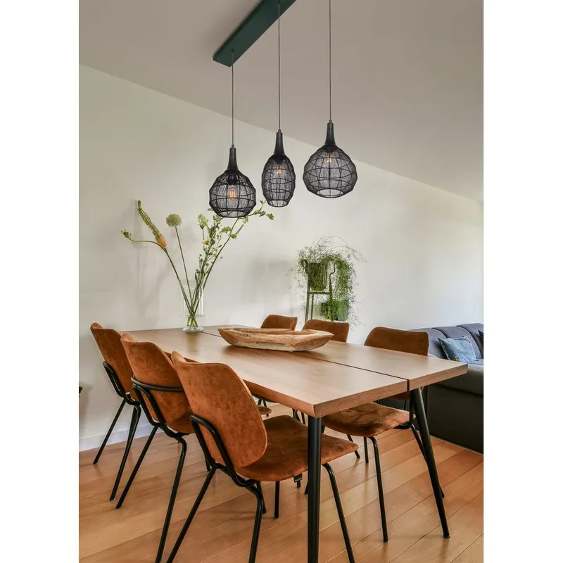 Riippuvalaisin Soraya - 3 lamppua, 3-osainen, Mattamusta - Valaistus - Sisävalaistus & lamput - Ikkunavalaisimet - Ikkunavalaisin riippuva