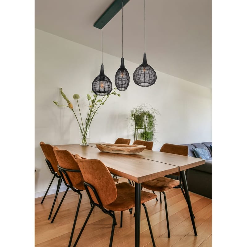 Riippuvalaisin Soraya - 3 lamppua, 3-osainen, Mattamusta - Valaistus - Sisävalaistus & lamput - Ikkunavalaisimet - Ikkunavalaisin riippuva