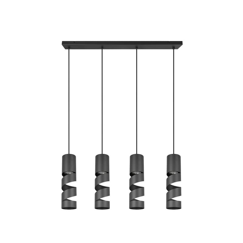 Riippuvalaisin Stream - 4 lamppua, 4-osainen, Mattamusta - Valaistus - Sisävalaistus & lamput - Ikkunavalaisimet - Ikkunavalaisin riippuva