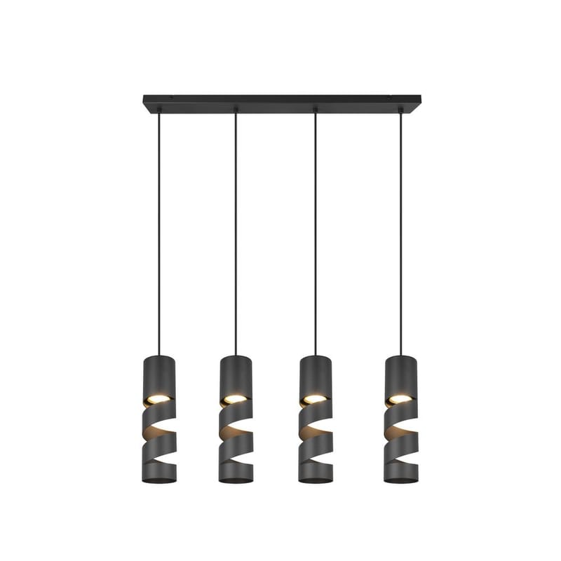 Riippuvalaisin Stream - 4 lamppua, 4-osainen, Mattamusta - Valaistus - Sisävalaistus & lamput - Ikkunavalaisimet - Ikkunavalaisin riippuva