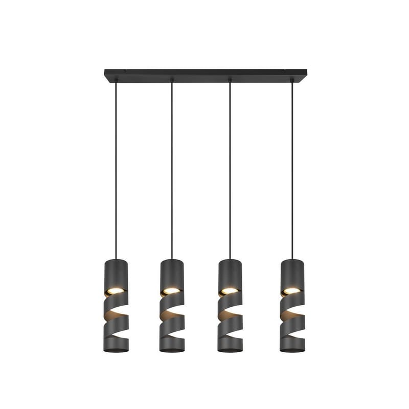 Riippuvalaisin Stream - 4 lamppua, 4-osainen, Mattamusta - Valaistus - Sisävalaistus & lamput - Ikkunavalaisimet - Ikkunavalaisin riippuva