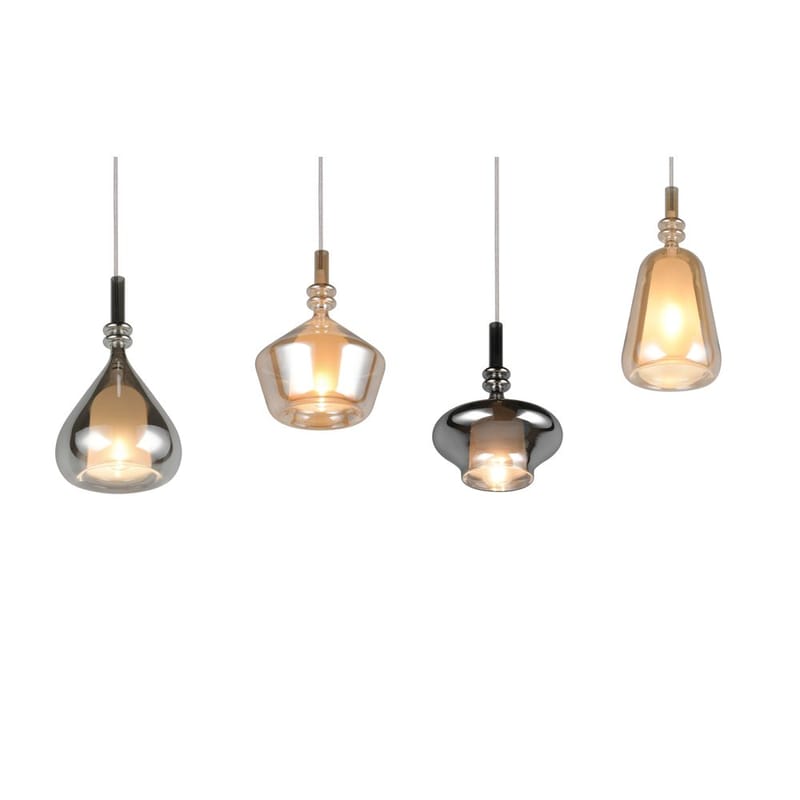 Riippuvalaisin TRIO Aldea - 4-osainen, Meripihka/Kromattu - Valaistus - Sisävalaistus & lamput - Ikkunavalaisimet - Ikkunavalaisin riippuva