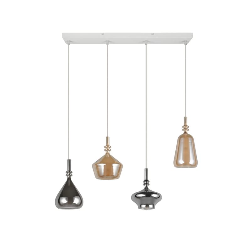 Riippuvalaisin TRIO Aldea - 4-osainen, Meripihka/Kromattu - Valaistus - Sisävalaistus & lamput - Ikkunavalaisimet - Ikkunavalaisin riippuva