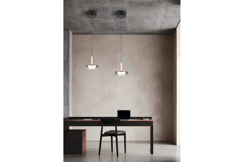 Riippuvalaisin TRIO Celeste 1-osainen, Mattamusta/kromattu/puu - 1-osainen, Mattamusta/kromattu/puu - Valaistus - Sisävalaistus & lamput - Ikkunavalaisimet - Ikkunavalaisin riippuva