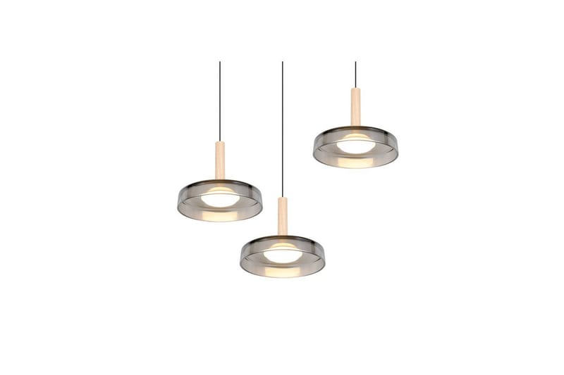 Riippuvalaisin TRIO Celeste 3-osainen, Mattamusta/kromattu/puu - 3-osainen, Mattamusta/kromattu/puu - Valaistus - Sisävalaistus & lamput - Ikkunavalaisimet - Ikkunavalaisin riippuva