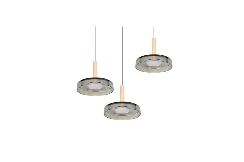 Riippuvalaisin TRIO Celeste 3-osainen, Mattamusta/kromattu/puu - 3-osainen, Mattamusta/kromattu/puu - Valaistus - Sisävalaistus & lamput - Ikkunavalaisimet - Ikkunavalaisin riippuva