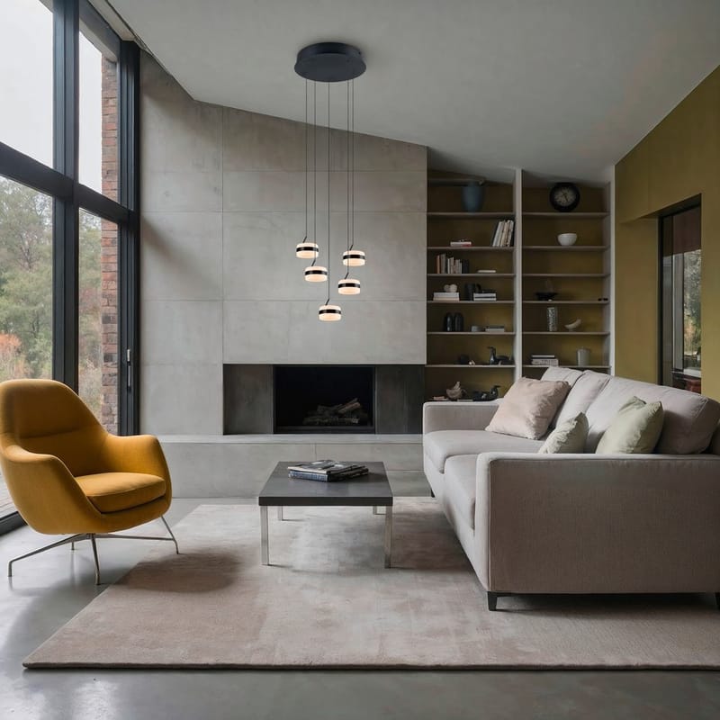 Riippuvalaisin TRIO Dios - 5-osainen, Mattamusta - Valaistus - Sisävalaistus & lamput - Ikkunavalaisimet - Ikkunavalaisin riippuva