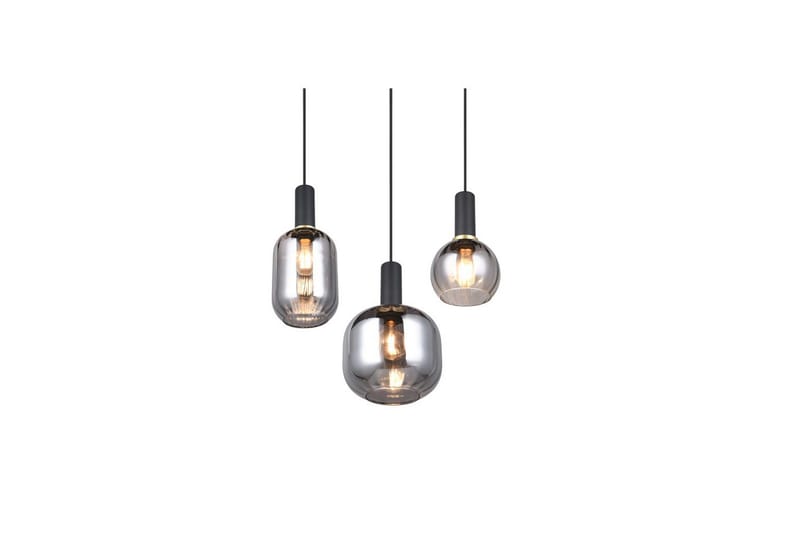 Riippuvalaisin TRIO Diva 3-osainen, Mattamusta/kromattu - 3-osainen, Mattamusta/kromattu - Valaistus - Sisävalaistus & lamput - Ikkunavalaisimet - Ikkunavalaisin riippuva