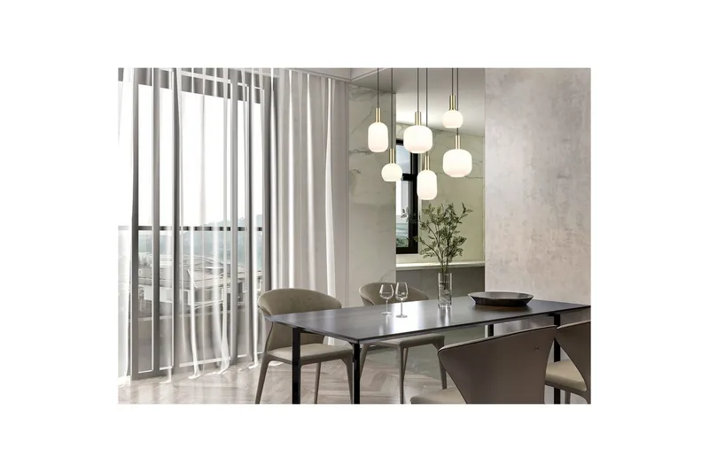 Riippuvalaisin TRIO Diva 6-osainen, Mattamessinki/valkoinen - 6-osainen, Mattamessinki/valkoinen - Valaistus - Sisävalaistus & lamput - Ikkunavalaisimet - Ikkunavalaisin riippuva