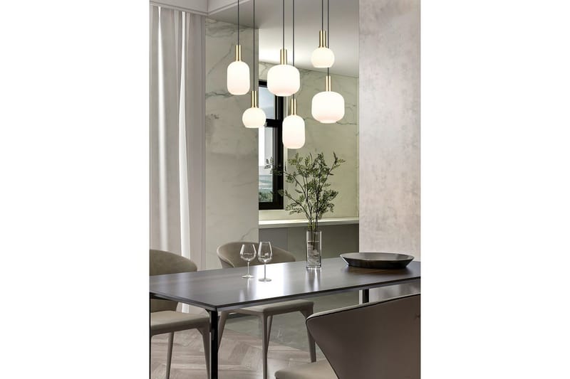 Riippuvalaisin TRIO Diva 6-osainen, Mattamessinki/valkoinen - 6-osainen, Mattamessinki/valkoinen - Valaistus - Sisävalaistus & lamput - Ikkunavalaisimet - Ikkunavalaisin riippuva