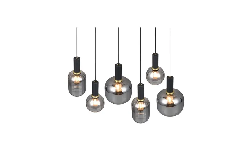 Riippuvalaisin TRIO Diva 6-osainen, Mattamusta/kromattu - 6-osainen, Mattamusta/kromattu - Valaistus - Sisävalaistus & lamput - Ikkunavalaisimet - Ikkunavalaisin riippuva