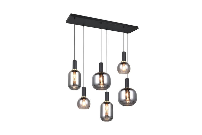 Riippuvalaisin TRIO Diva 6-osainen, Mattamusta/kromattu, 6-osainen, Mattamusta/kromattu