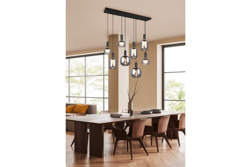 Riippuvalaisin TRIO Diva 8-osainen, Mattamusta/kromattu - 8-osainen, Mattamusta/kromattu - Valaistus - Sisävalaistus & lamput - Ikkunavalaisimet - Ikkunavalaisin riippuva