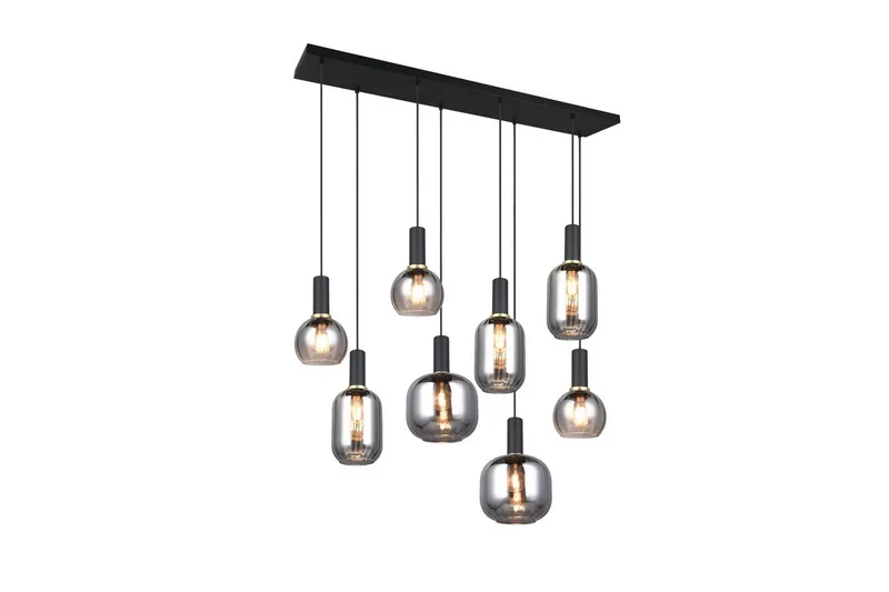 Riippuvalaisin TRIO Diva 8-osainen, Mattamusta/kromattu - 8-osainen, Mattamusta/kromattu - Valaistus - Sisävalaistus & lamput - Ikkunavalaisimet - Ikkunavalaisin riippuva