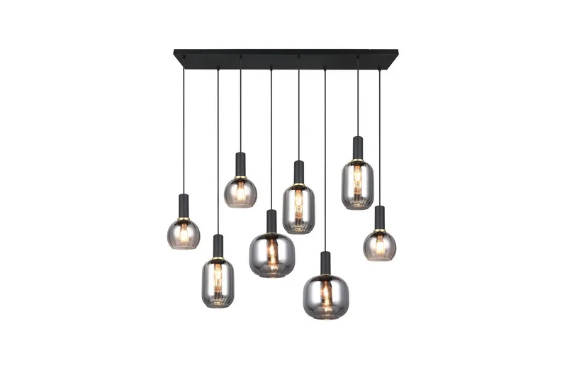 Riippuvalaisin TRIO Diva 8-osainen, Mattamusta/kromattu - 8-osainen, Mattamusta/kromattu - Valaistus - Sisävalaistus & lamput - Ikkunavalaisimet - Ikkunavalaisin riippuva