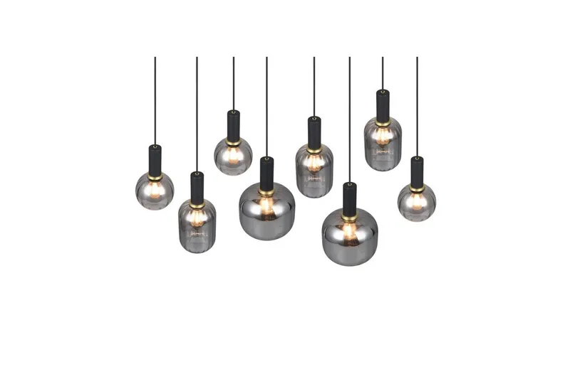 Riippuvalaisin TRIO Diva 8-osainen, Mattamusta/kromattu - 8-osainen, Mattamusta/kromattu - Valaistus - Sisävalaistus & lamput - Ikkunavalaisimet - Ikkunavalaisin riippuva