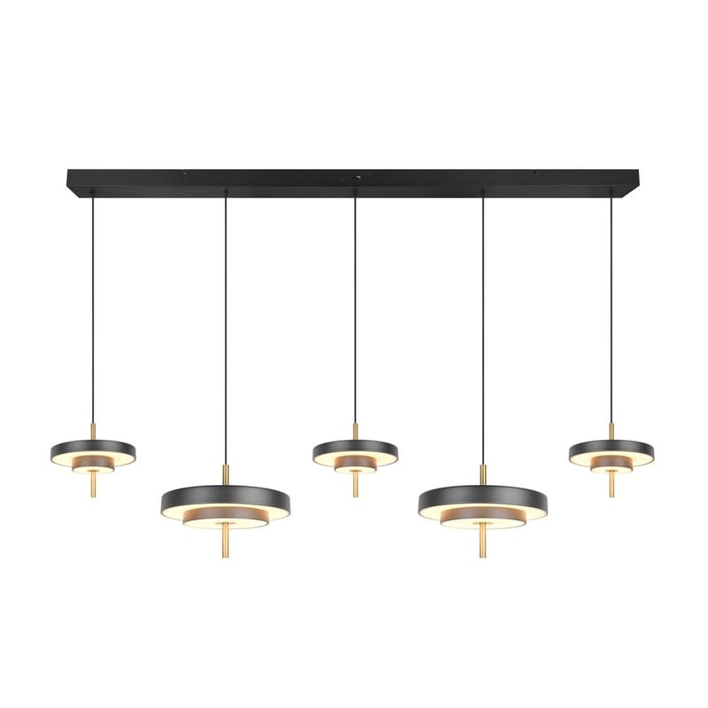 Riippuvalaisin TRIO Keaton - 5-osainen, Mattamusta/Messinki - Valaistus - Sisävalaistus & lamput - Ikkunavalaisimet - Ikkunavalaisin riippuva