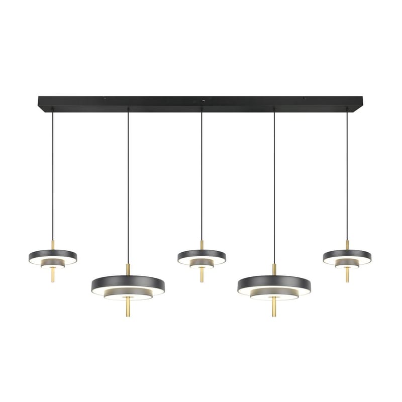 Riippuvalaisin TRIO Keaton - 5-osainen, Mattamusta/Messinki - Valaistus - Sisävalaistus & lamput - Ikkunavalaisimet - Ikkunavalaisin riippuva