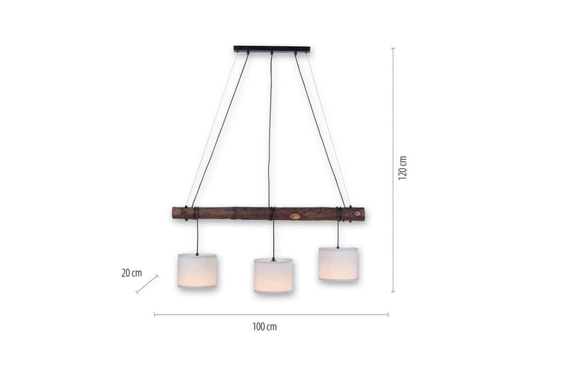 Riippuvalo Bark - 20x120x100 cm - Valaistus - Sisävalaistus & lamput - Ikkunavalaisimet - Ikkunavalaisin riippuva
