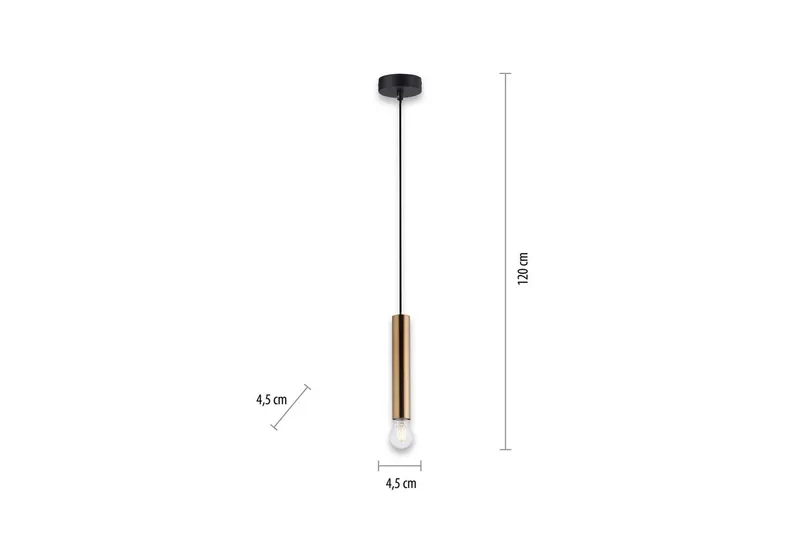 Riippuvalo Bruna - 9x120x9 cm, Messinki matta - Valaistus - Sisävalaistus & lamput - Ikkunavalaisimet - Ikkunavalaisin riippuva