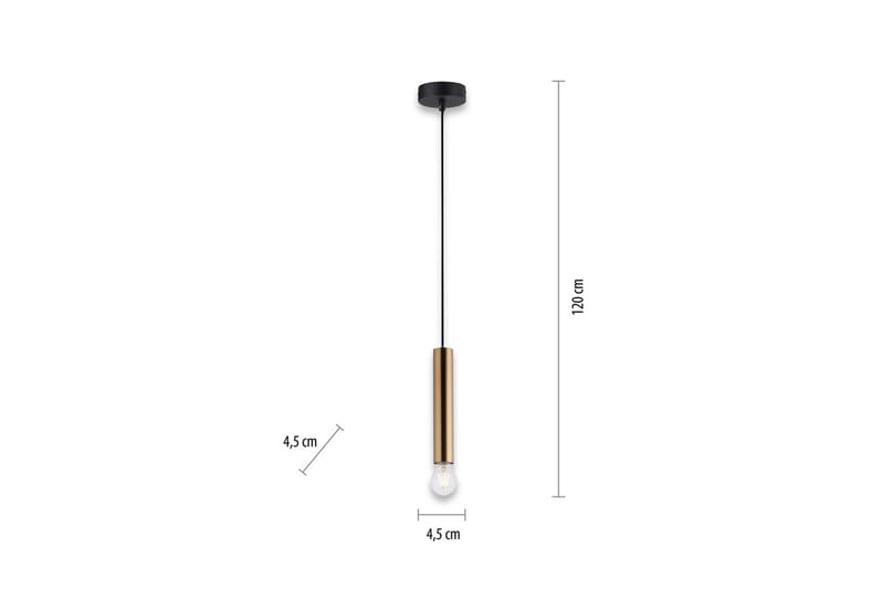 Riippuvalo Bruna - 9x120x9 cm, Messinki matta - Valaistus - Sisävalaistus & lamput - Ikkunavalaisimet - Ikkunavalaisin riippuva