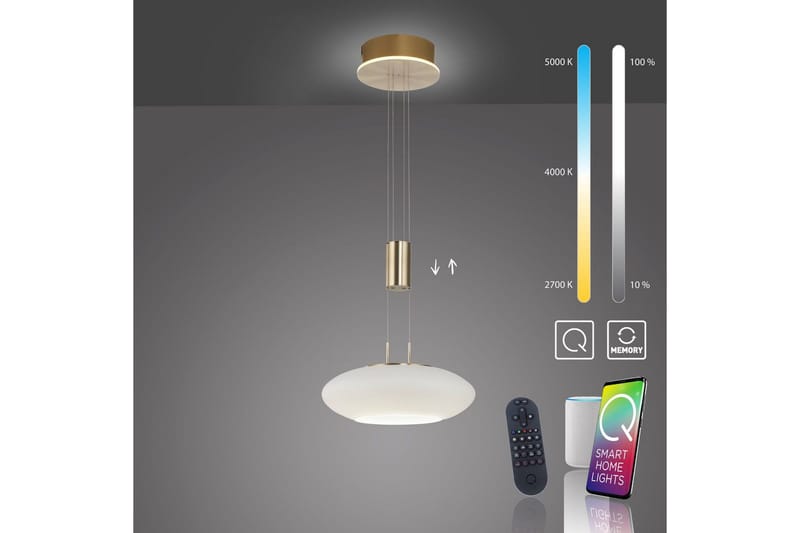 Riippuvalo Q-Etienne - 35x200x35 cm, Messinki matta - Valaistus - Sisävalaistus & lamput - Ikkunavalaisimet - Ikkunavalaisin riippuva