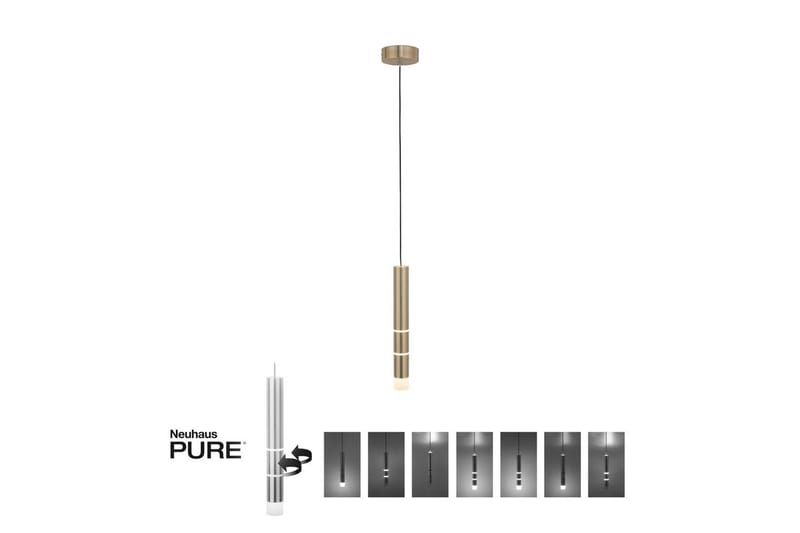 Riippuvalo Pure Vega - 12x120x12 cm, Messinki matta - Valaistus - Sisävalaistus & lamput - Ikkunavalaisimet - Ikkunavalaisin riippuva
