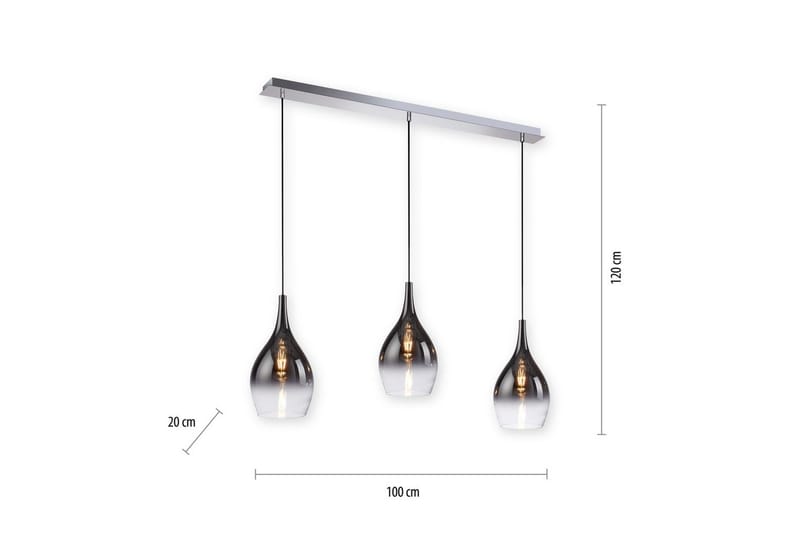 Riippuvalo Pilua - 20x120x110 cm - Valaistus - Sisävalaistus & lamput - Ikkunavalaisimet - Ikkunavalaisin riippuva