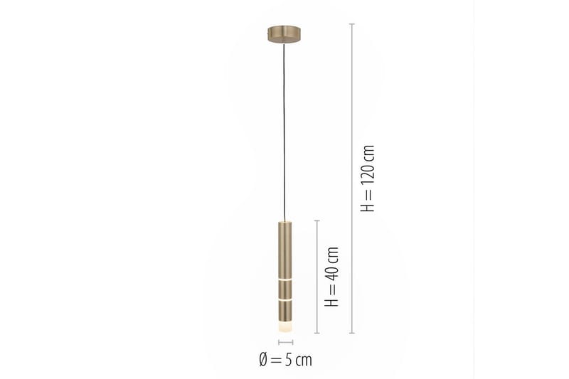 Riippuvalo Pure Vega - 12x120x12 cm, Messinki matta - Valaistus - Sisävalaistus & lamput - Ikkunavalaisimet - Ikkunavalaisin riippuva