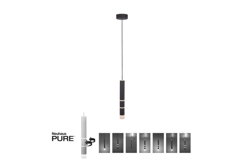 Riippuvalo Pure Vega - 12x120x12 cm, Musta - Valaistus - Sisävalaistus & lamput - Ikkunavalaisimet - Ikkunavalaisin riippuva