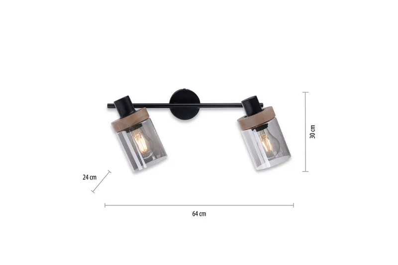 Seinä- ja kattovalaisin Pasqual - 30x24x64 cm - Valaistus - Sisävalaistus & lamput - Ikkunavalaisimet - Ikkunavalaisin riippuva