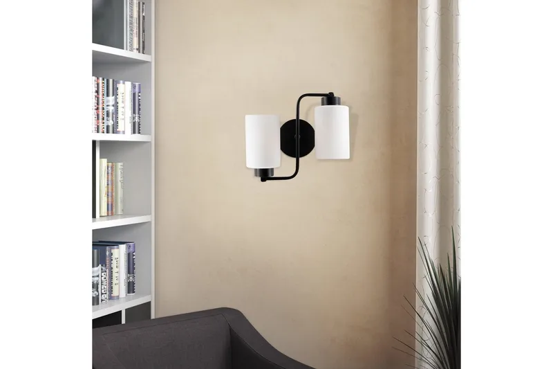 Seinävalaisin Jaska Kaksi Musta - Musta - Valaistus - Sisävalaistus & lamput - Ikkunavalaisimet - Ikkunavalaisin riippuva