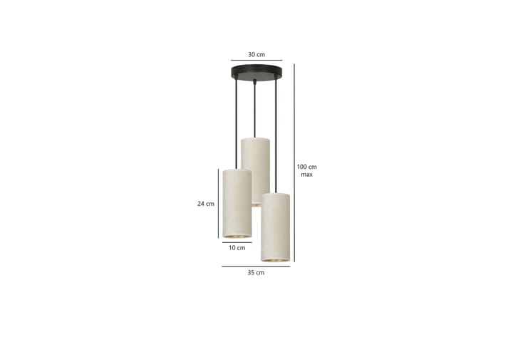Bente 3 Premium Riippuvalaisin Valkoinen - Scandinavian Choice - Olohuoneen valaisin - Riisipaperivalaisin - Lightbox - Verkkovalaisin - Kattovalaisin makuuhuone - Kaarivalaisin - Tiffanylamppu - Kattovalaisin
 - Riippuvalaisimet - Kattovalaisin keittiö - PH lamppu - Ikkunavalaisin riippuva