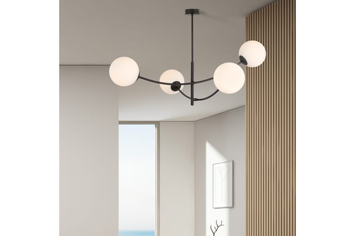 Hunter 4 Plafondi Musta - Scandinavian Choice - Tiffanylamppu - Olohuoneen valaisin - Plafondit - Kattovalaisin