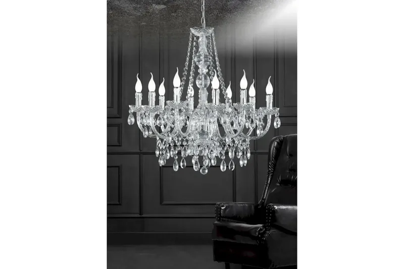 Kattokruunu Luster 10-Osainen Ø76 cm Kromi - TRIO - Valaistus - Sisävalaistus & lamput - Kattovalaisin