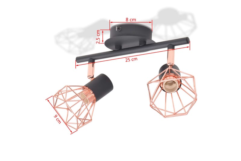 Kattovalaisin 2 LED-lampulla 8 W - Monivärinen - Valaistus - Sisävalaistus & lamput - Kattovalaisin