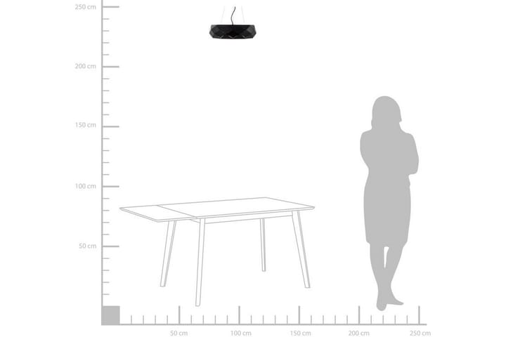 Kattovalaisin Cesano 40 cm - Musta - Olohuoneen valaisin - Riisipaperivalaisin - Lightbox - Tiffanylamppu - Verkkovalaisin - Kattovalaisin makuuhuone - Kaarivalaisin - Kattovalaisin
 - Riippuvalaisimet - Kattovalaisin keittiö - PH lamppu - Ikkunavalaisin riippuva