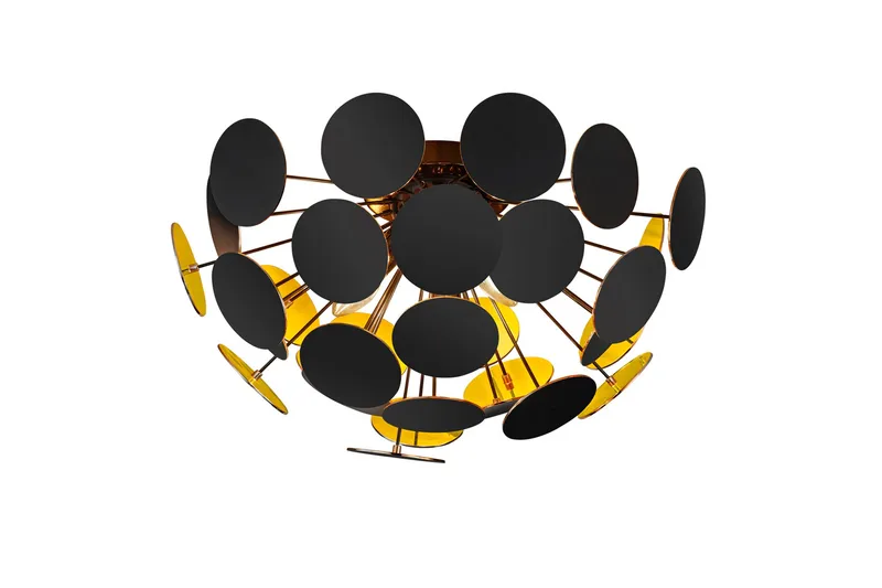 Kattovalaisin Discalgo Ø54 cm Mattamusta/Kulta, TRIO