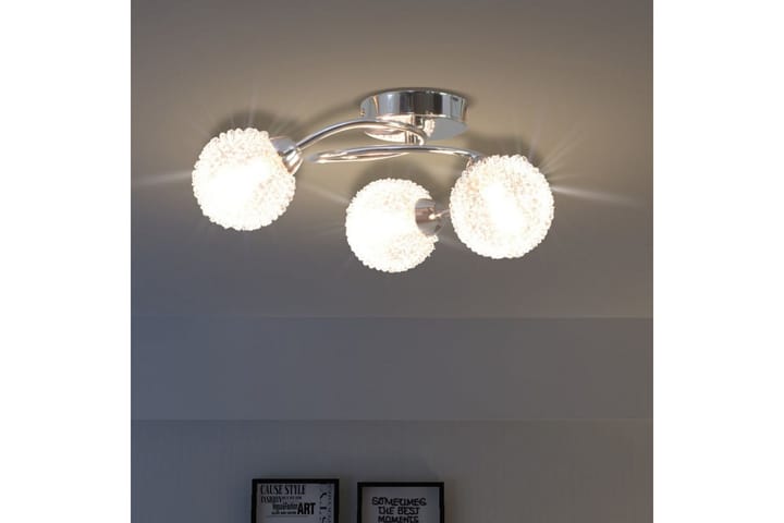Kattovalaisin kolmelle G9-lampulle 120 W - Valkoinen - Tiffanylamppu - Olohuoneen valaisin - Plafondit - Kattovalaisin
