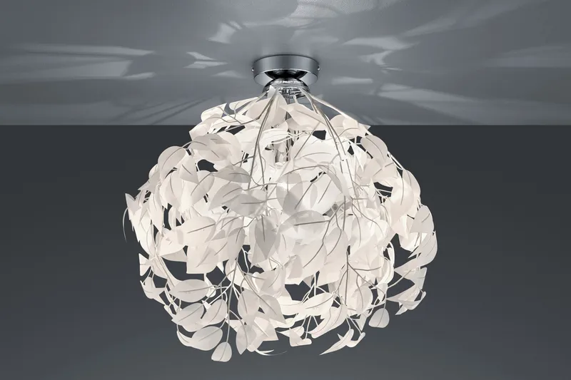 Kattovalaisin Leavy Ø38 cm Valkoinen, TRIO