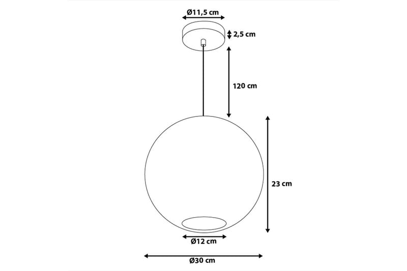 Kattovalaisin Seine 30 cm - Hopea - Valaistus - Sisävalaistus & lamput - Kattovalaisin