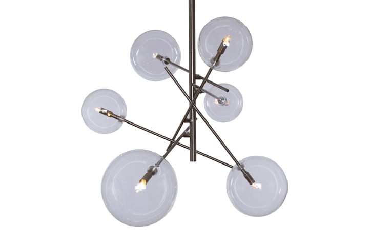 Kattovalaisin Sphere 6 lamppua Hopea - AG Home & Light - Olohuoneen valaisin - Riisipaperivalaisin - Lightbox - Tiffanylamppu - Verkkovalaisin - Kattovalaisin makuuhuone - Kaarivalaisin - Kattovalaisin
 - Riippuvalaisimet - Kattovalaisin keittiö - PH lamppu - Ikkunavalaisin riippuva