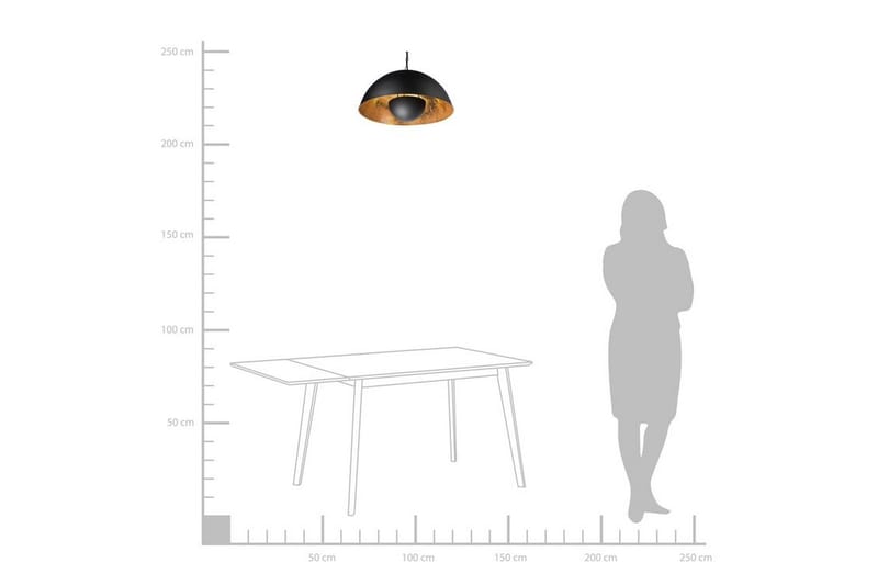 Kattovalaisin Thames Ii 50 cm - Musta - Valaistus - Sisävalaistus & lamput - Kattovalaisin