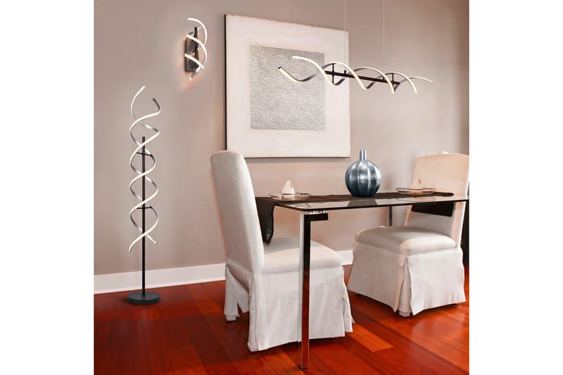 LED-Riippuvalaisin Sequence Harjattu Alumiini/Mattamusta - Trio Lighting - Valaistus - Sisävalaistus & lamput - Kattovalaisin