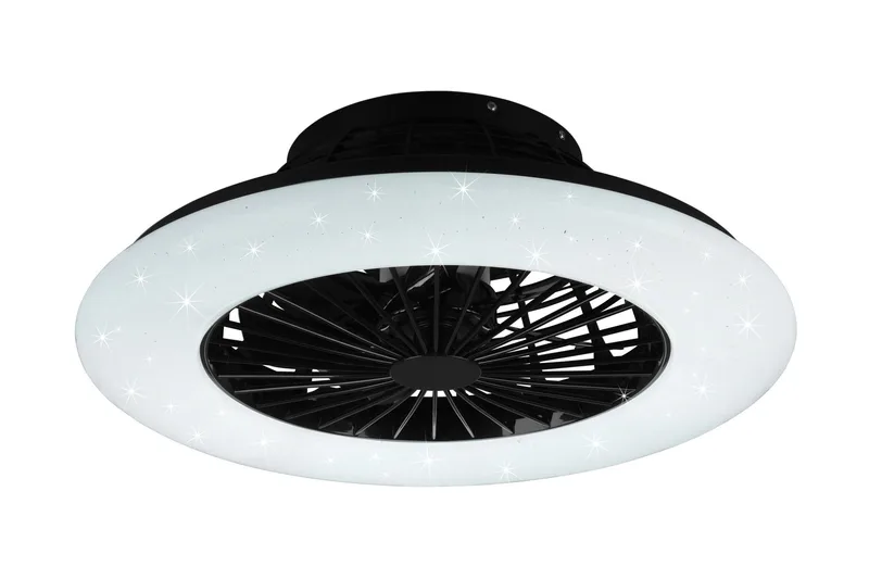 Led Tuuletinplafondi Stralsund Tähtitaivas Mattamusta - Trio - Valaistus - Sisävalaistus & lamput - Kattovalaisin