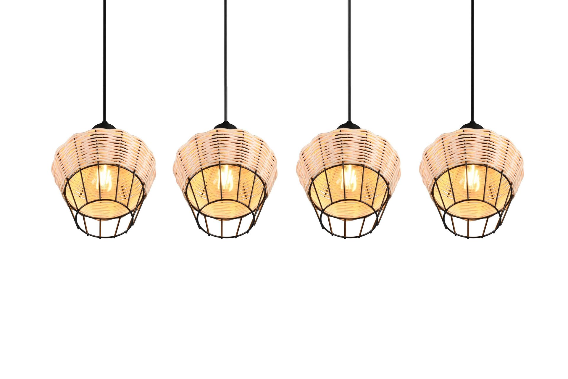 Riippuvalaisin Borka 4-os E27 Rottinki - Trio Lighting - Valaistus - Sisävalaistus & lamput - Kattovalaisin