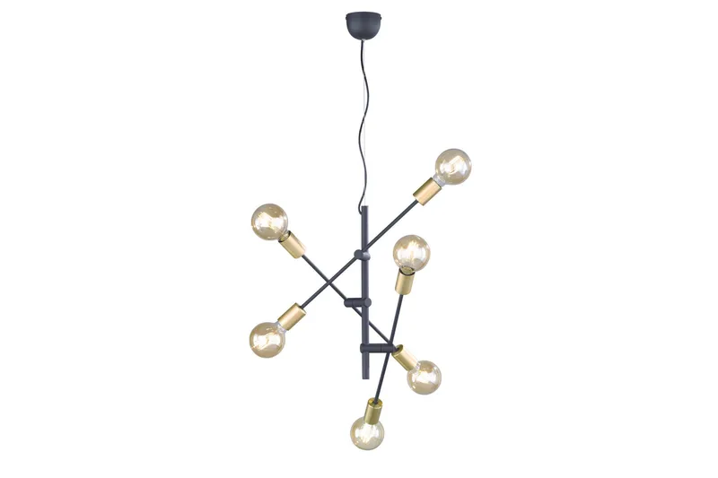 Riippuvalaisin Cross Ø54 cm Mattamusta/Kulta, TRIO